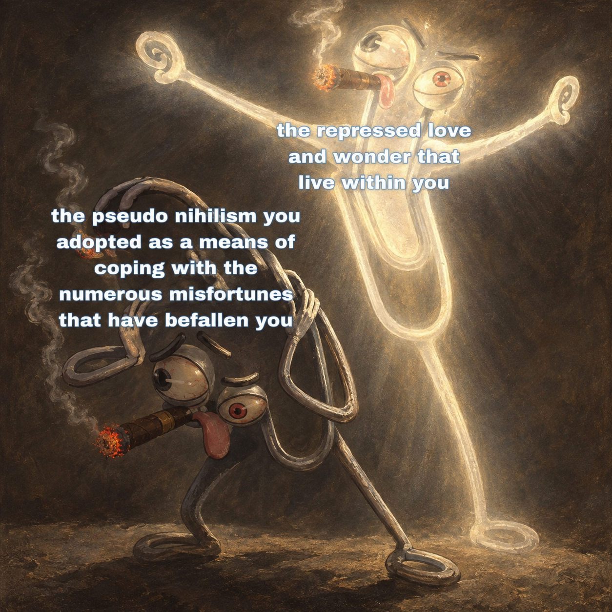 Stiffy despair and wonder meme